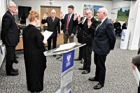 Richard Lapslie, Donald Yellowley, Andrew Wood, Ian Evans and Mike Gaffnet taking the Oath of Allegiance December 2024 